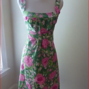 London Times Sun Dress Size 4 Cotton Floral